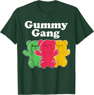 Miftees Kids Black Cotton 60% Polyester 40% Funny Gummy Bear T-Shirt - T-Shirt | Forest