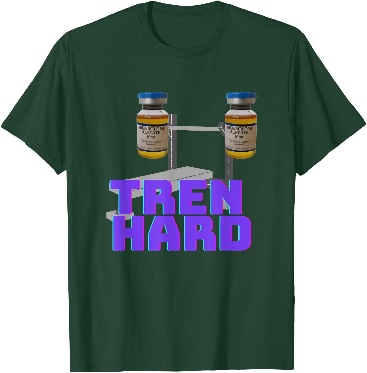 Tren Hard | Fitness | Gym Funny T-Shirt - T-Shirt | Forest
