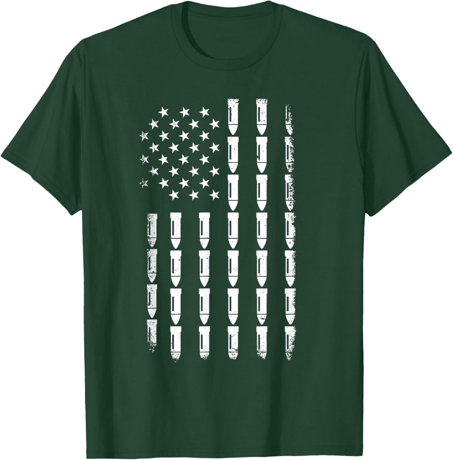 American Flag Bullet Ammo usa T-Shirt - T-Shirt | Forest