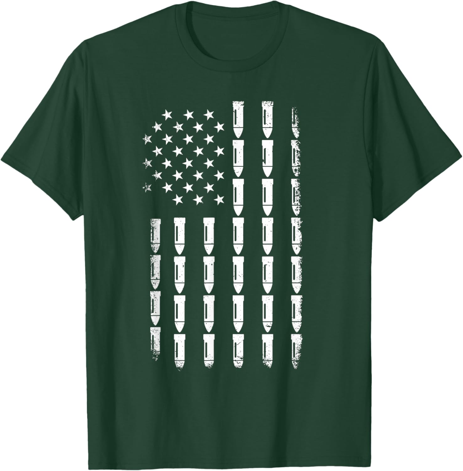 American Flag Bullet Ammo usa T-Shirt - T-Shirt | Forest
