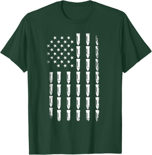American Flag Bullet Ammo usa T-Shirt - T-Shirt | Forest