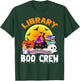 Library Boo Crew School Librarian Halloween Library Book T-Shirt - T-Shirt | Forest