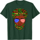 Juneteenth Natural Beard Afro Hair Word Art USA Sunglasses T-Shirt - T-Shirt | Forest