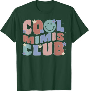 Groovy Retro Cool Mimis Club Mother's Day New Grandma T-Shirt - T-Shirt | Forest