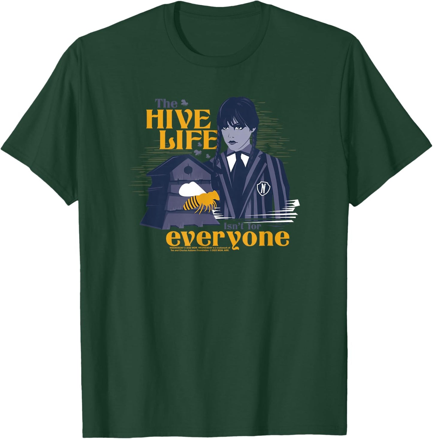 Wednesday The Hive Life Bee Poster T-Shirt - T-Shirt | Forest