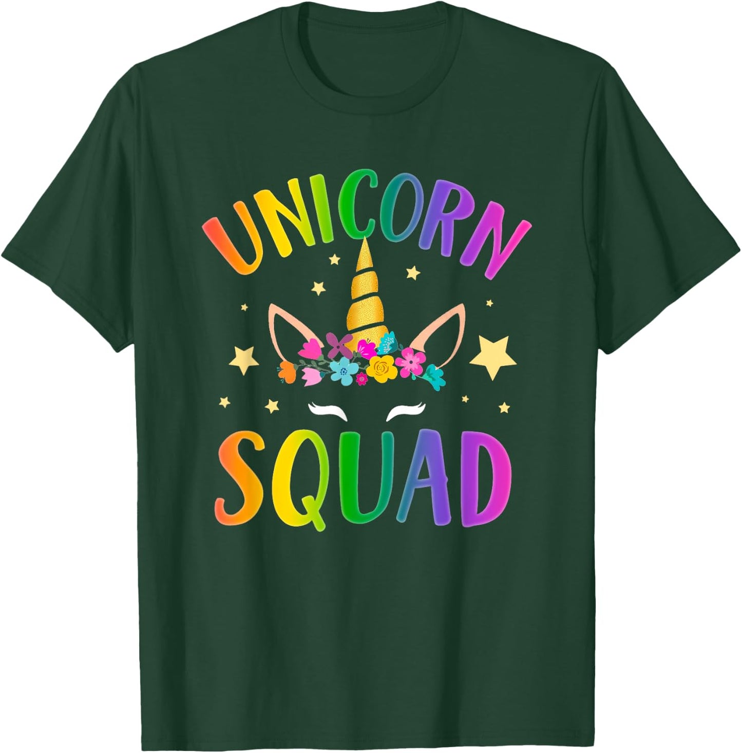 Unicorn Squad Costume Cute Unicorn Lover Gifts Girls Women T-Shirt - T-Shirt | Forest