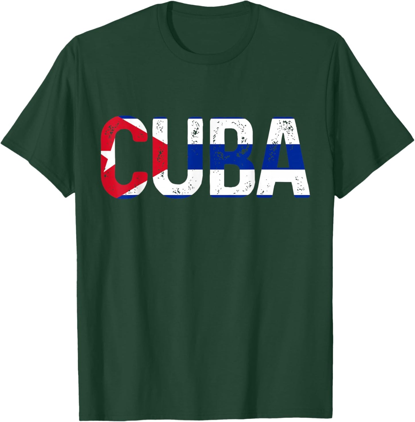 Cuba Cuban Flag Vintage Pride T-Shirt - T-Shirt | Forest