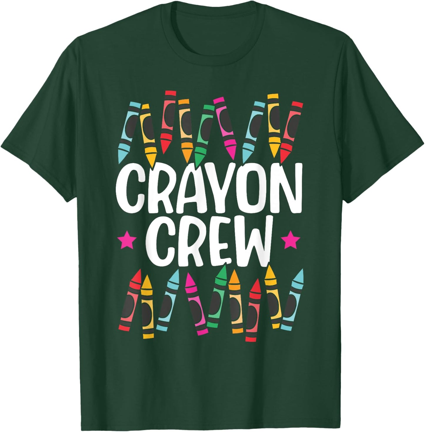 Crayon Crew Coloring Artistic Drawing Color T-Shirt - T-Shirt | Forest