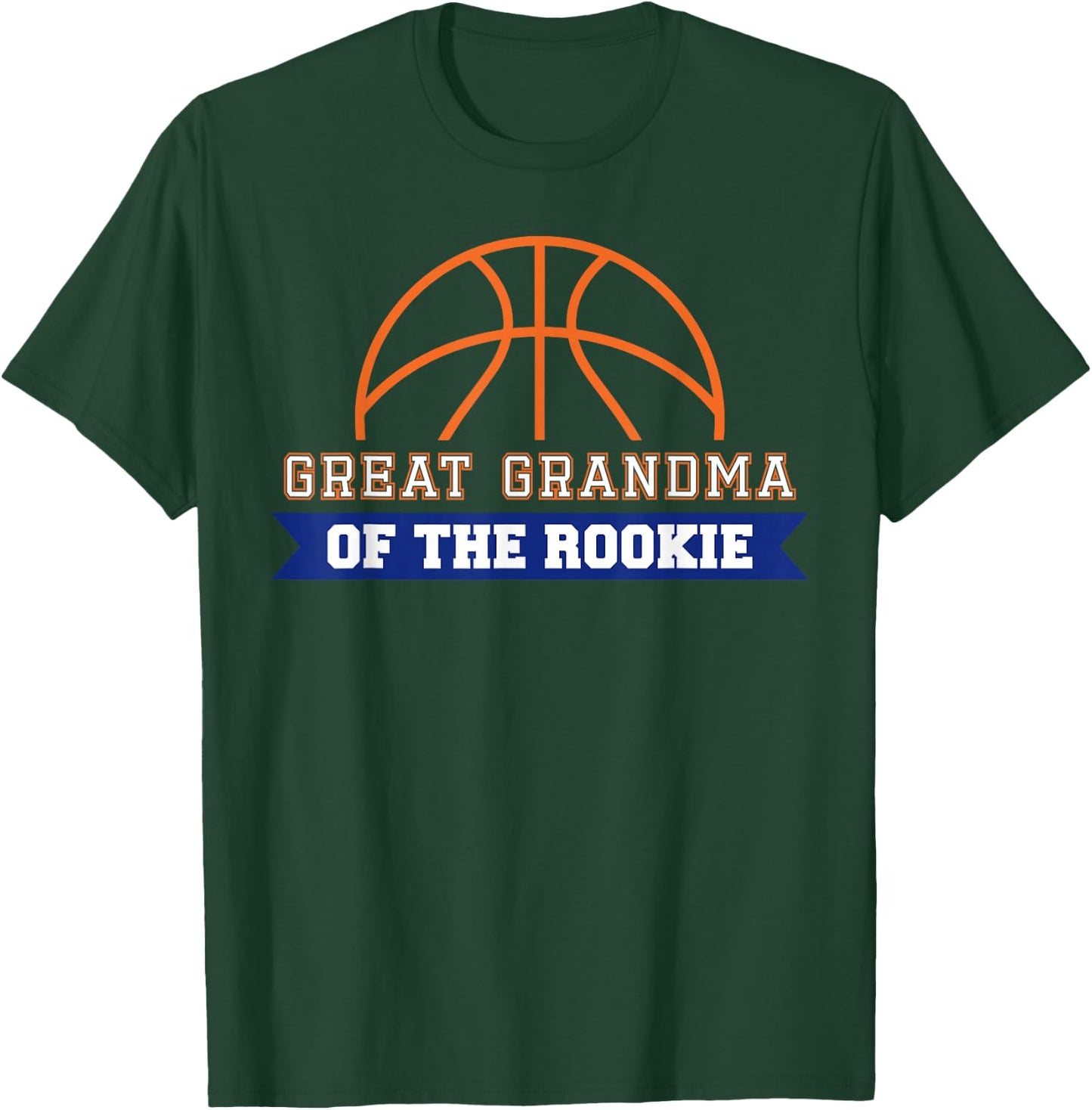 Great Grandma of Rookie 1st Birthday Basketball Theme T-Shirt - T-Shirt | Forest