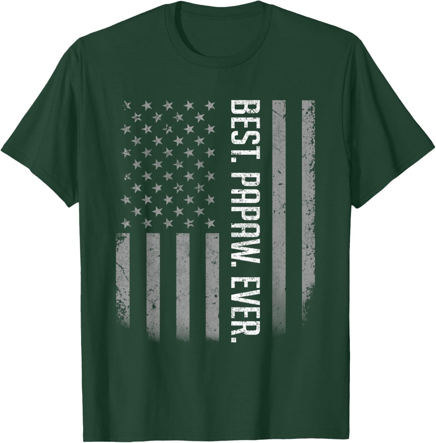 Best Papaw Ever US American Flag Shirt Gift Father's Day Men T-Shirt - T-Shirt | Forest