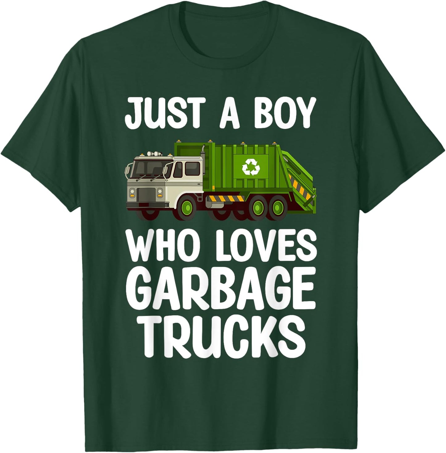 Best Garbage Truck Art For Toddler Boys Trash Garbage Man T-Shirt - T-Shirt | Forest