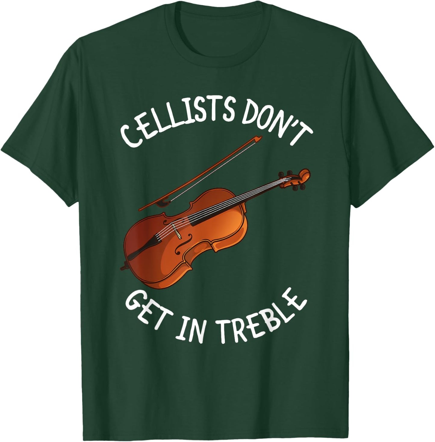 Best Cello Art Women Music Lover Musician Cellist T-Shirt - T-Shirt | Forest