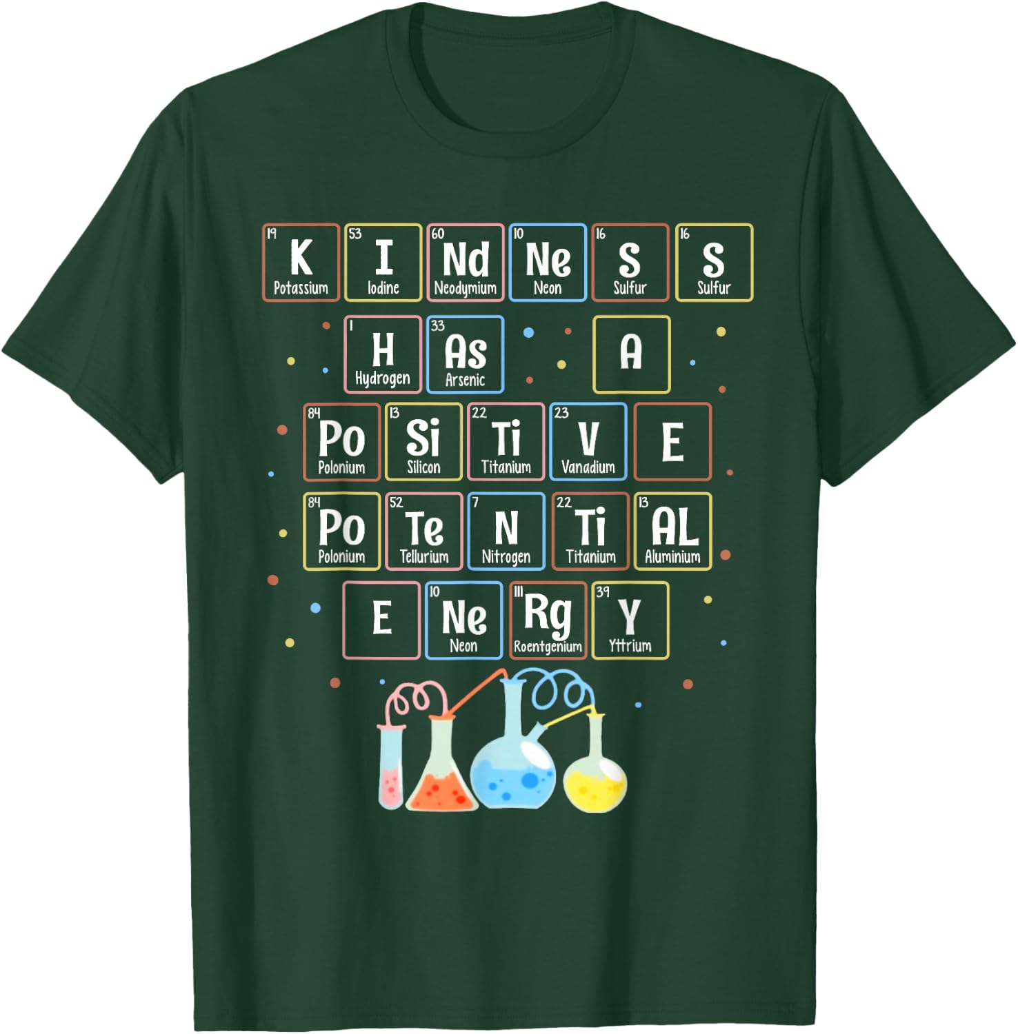 Teacher STEM Kindness Has A Positive Potential Energy Funny T-Shirt - T-Shirt | Forest