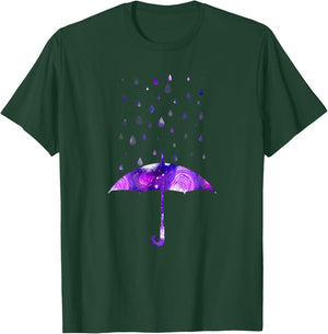 Umbrella Rain Purple For Violet Favorite Color T-Shirt - T-Shirt | Forest
