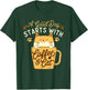 A Good Day Starts With Coffee & Cat - Pet Lover Veterinarian T-Shirt - T-Shirt | Forest