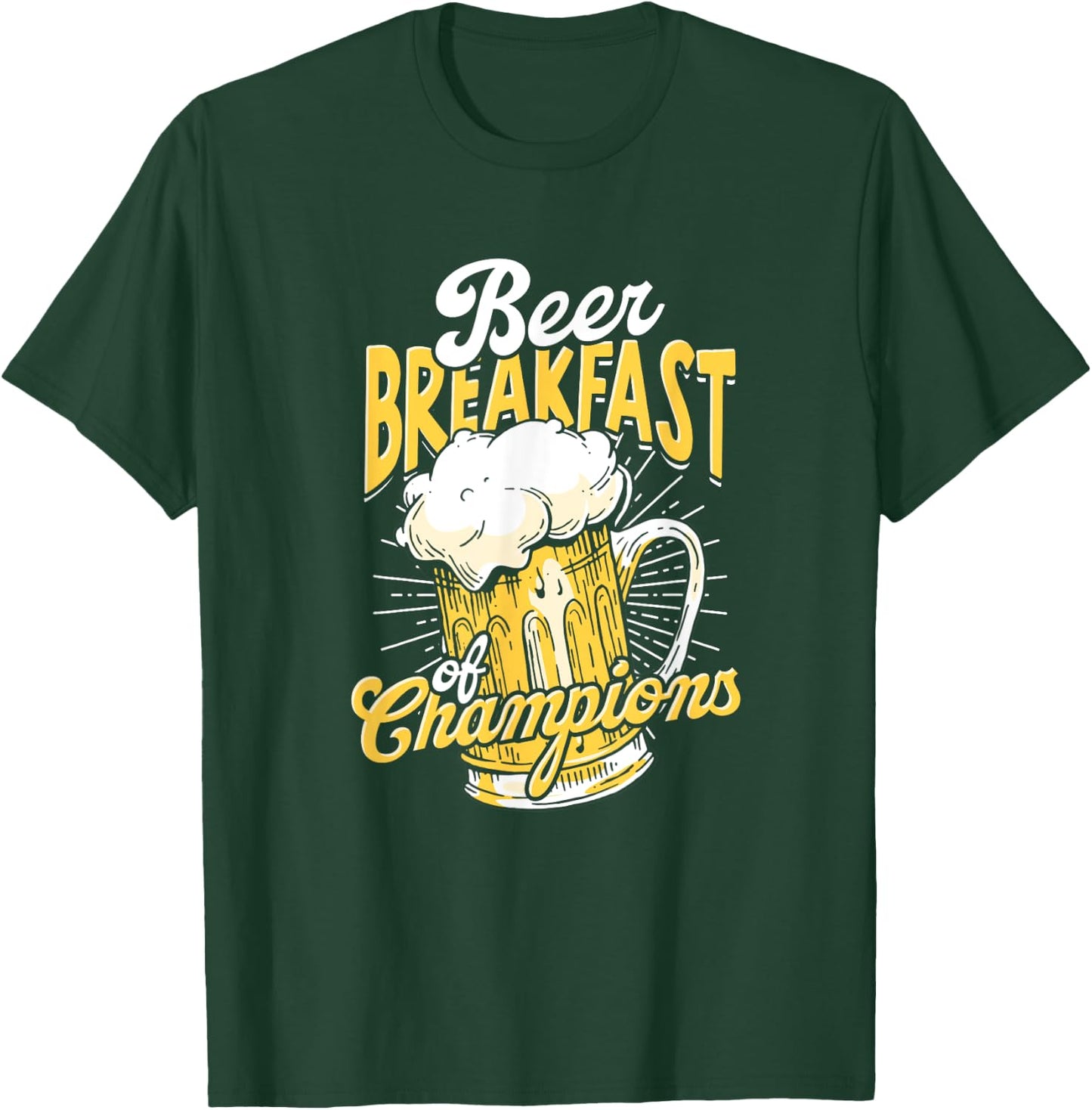 Beer Breakfast of champions - Breakfast Morning Beer Drinker T-Shirt - T-Shirt | Forest