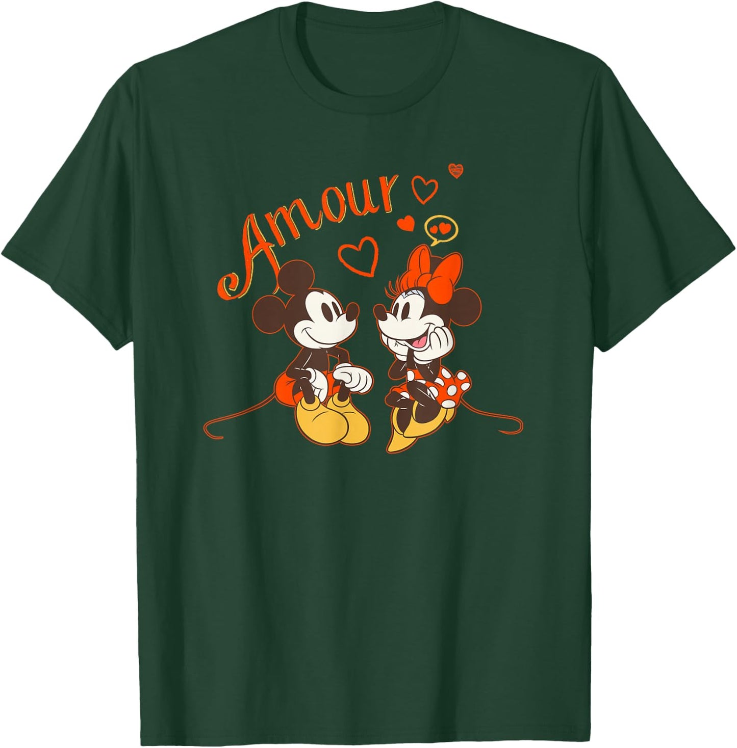 Disney Mickey & Minnie Mouse Love Amour Valentine T-Shirt - T-Shirt | Forest