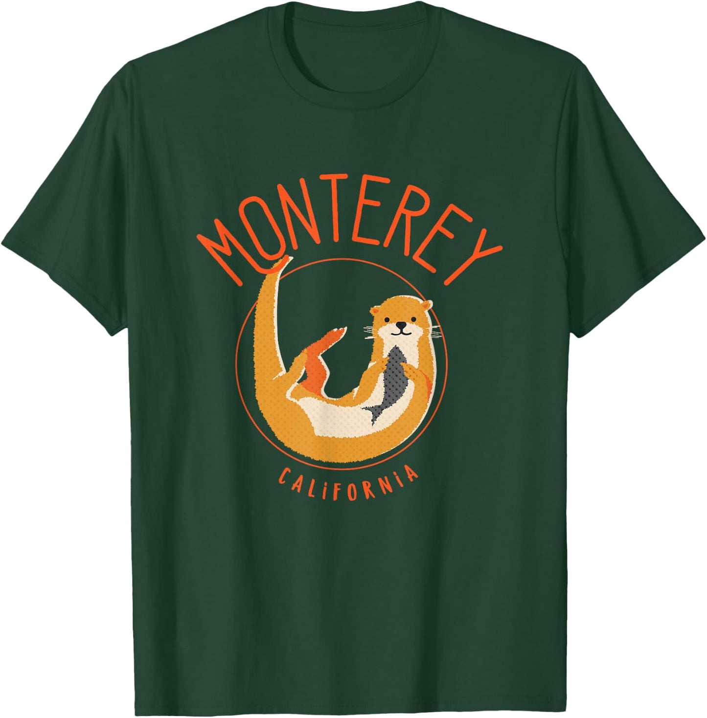 Monterey California Sea Otter design T-Shirt - T-Shirt | Forest