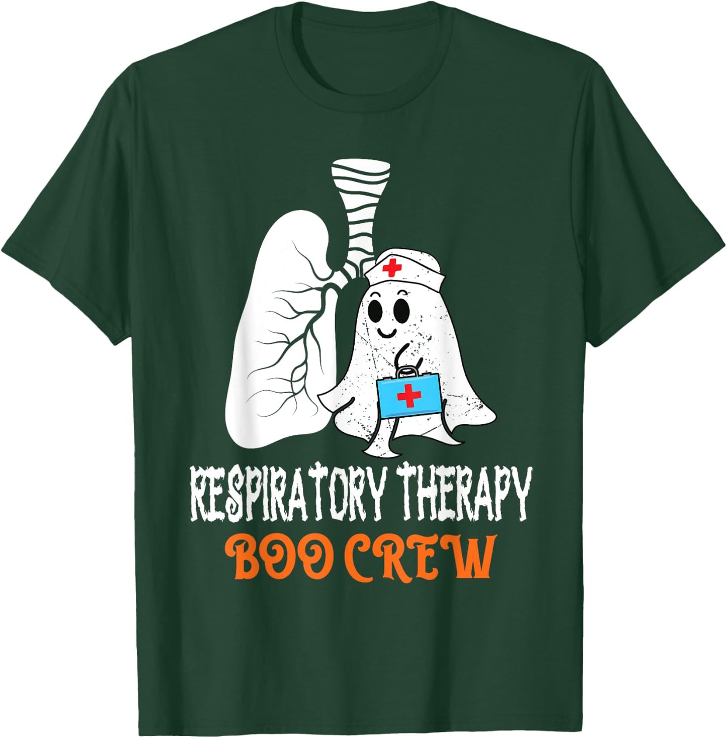 Respiratory Therapy Boo Crew Lungs Halloween Therapist RT T-Shirt - T-Shirt | Forest