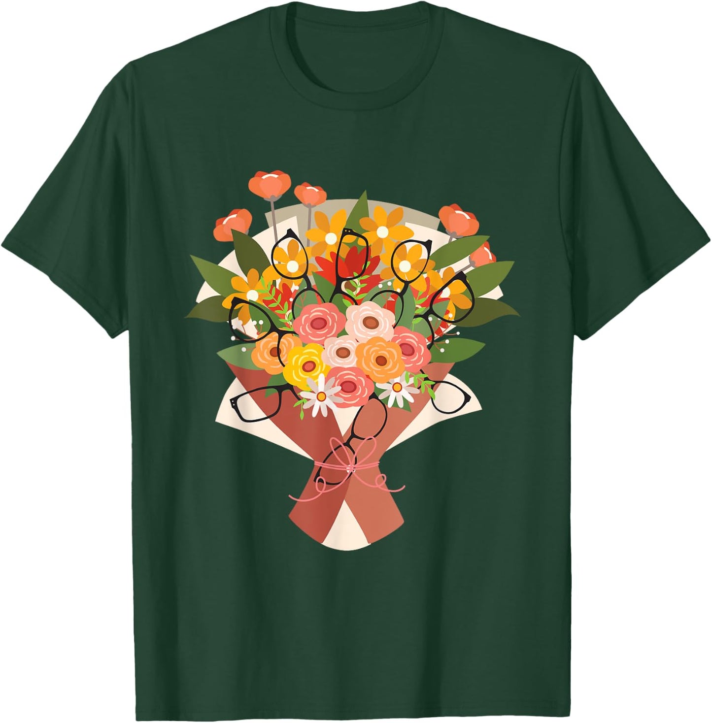 Eyeglasses Bouquet - Optometrist Physician Eye Specialist T-Shirt - T-Shirt | Forest