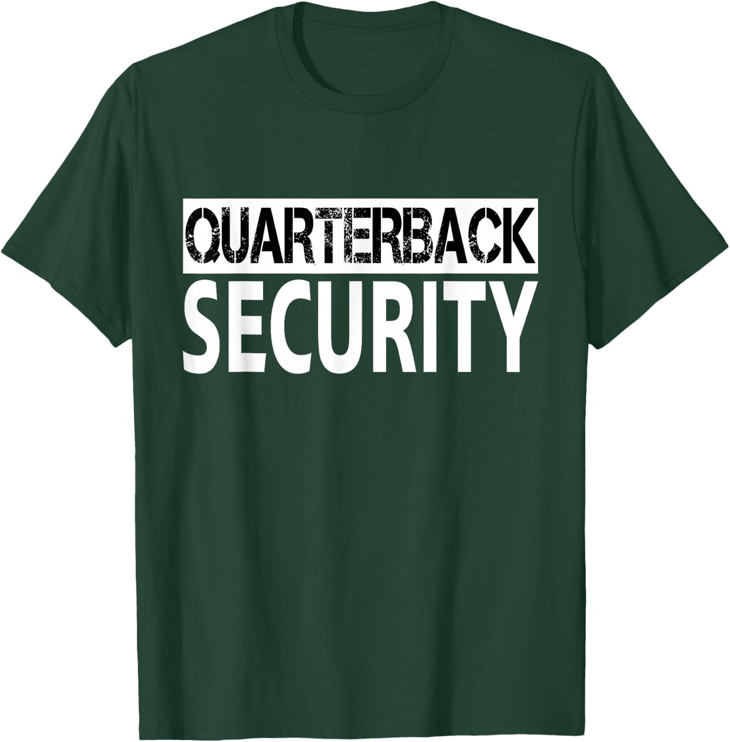 Funny American Football Offense Lineman Quarterback Security T-Shirt - T-Shirt | Forest