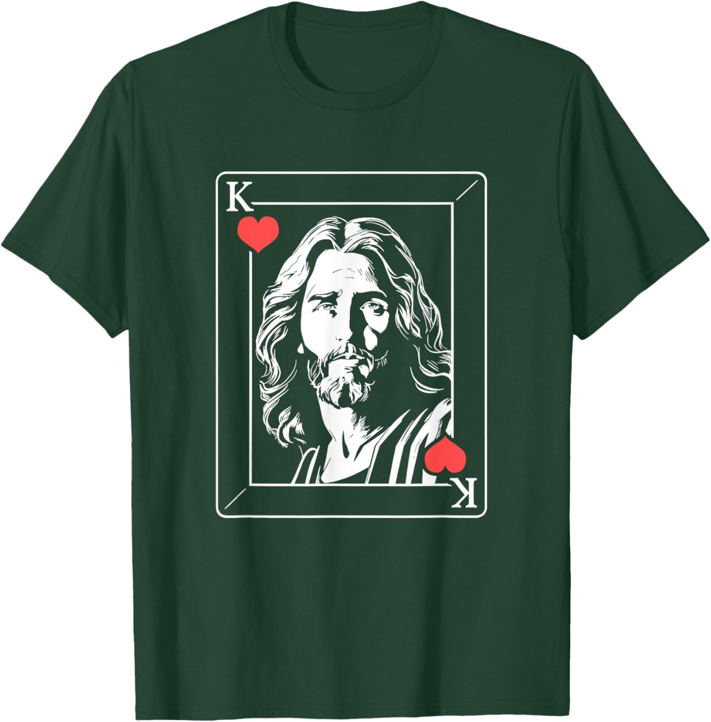 Jesus Christ - Jesus King Of Hearts T-Shirt - T-Shirt | Forest
