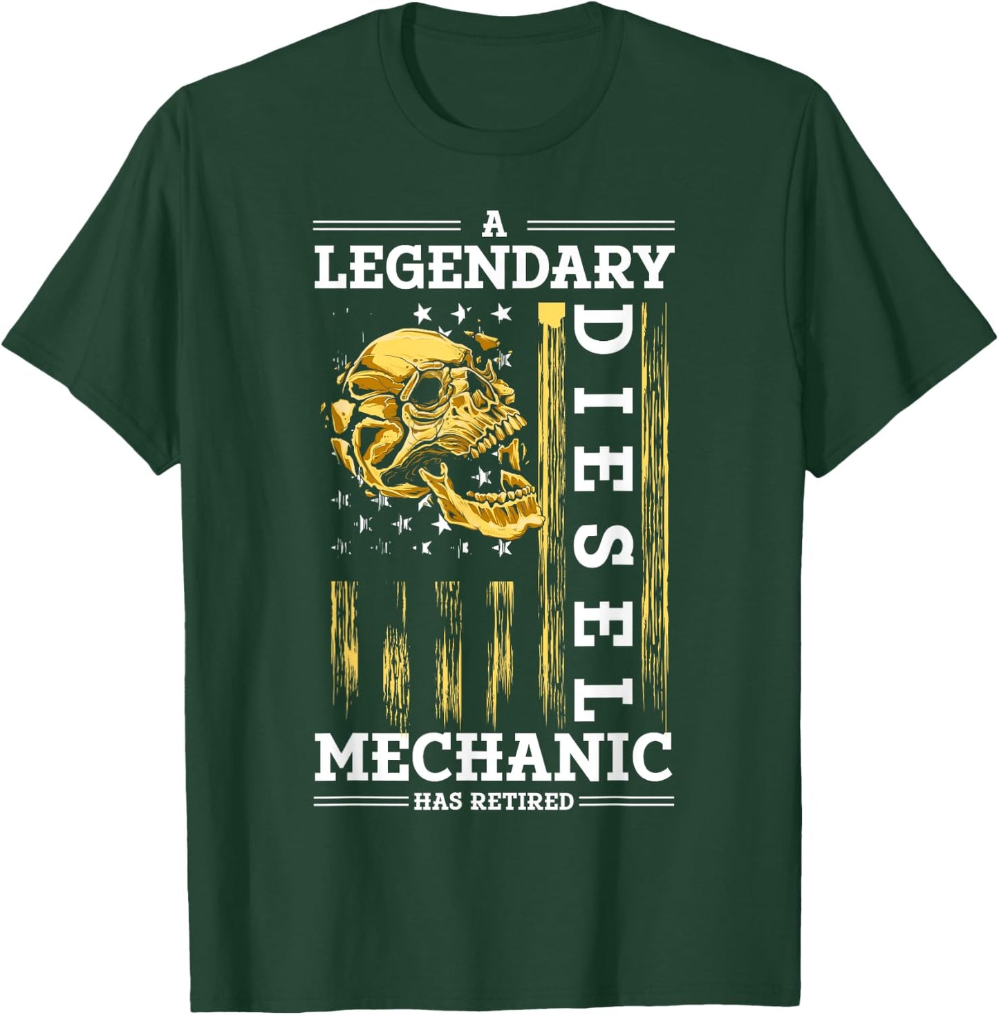 Retirement Retired Diesel Mechanic T-Shirt - T-Shirt | Forest