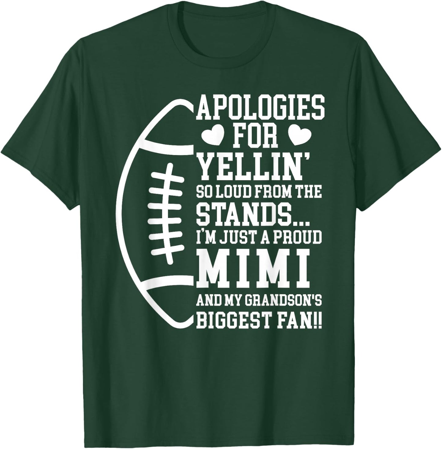 Proud Mimi Of A Football Player Football Mimi Grandma T-Shirt - T-Shirt | Forest