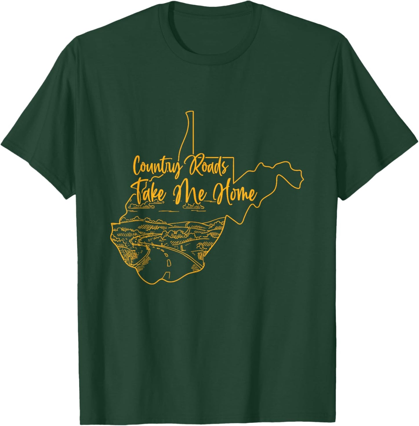 West Virginia Pride | WV Home | Country Roads | Footprint T-Shirt - T-Shirt | Forest