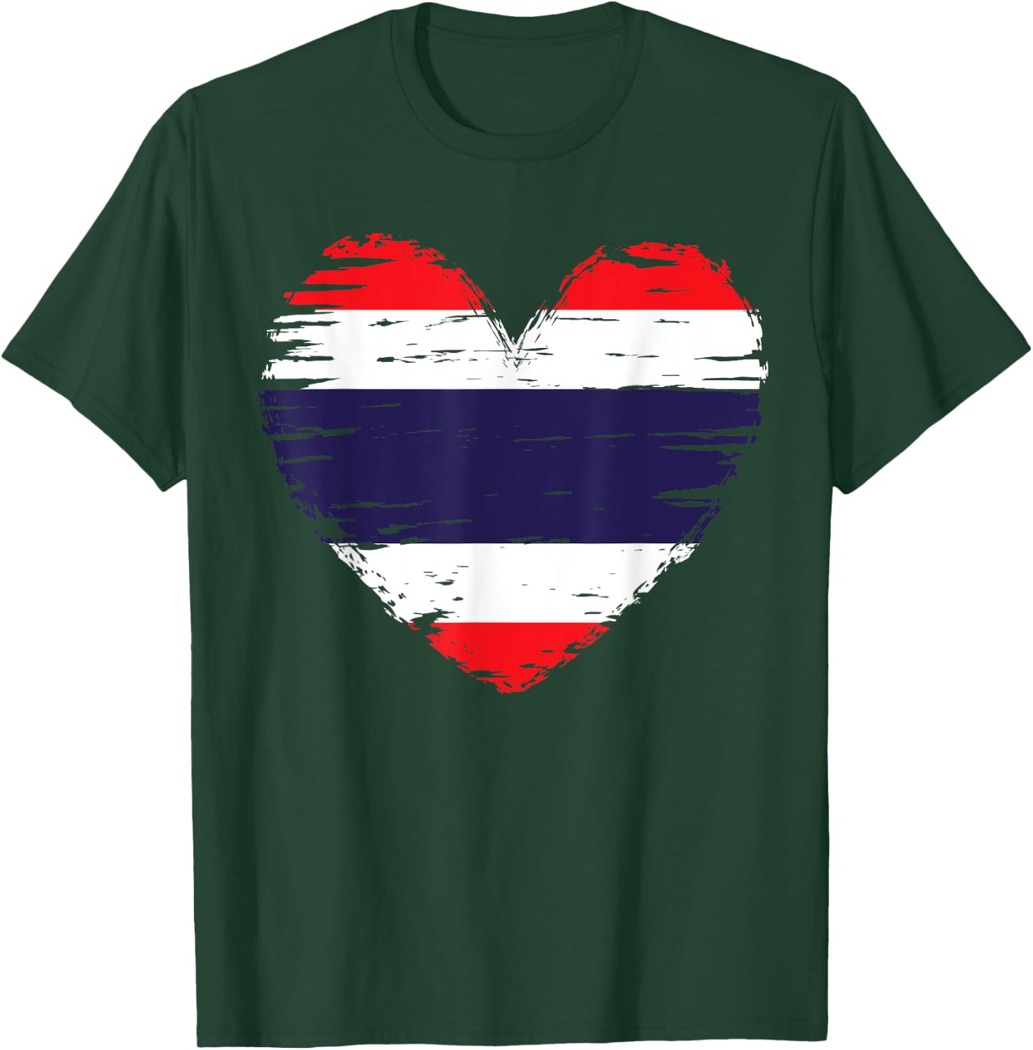 Thailand Heart Outfit - Thailand Heart Flag I love Thailand T-Shirt - T-Shirt | Forest