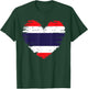Thailand Heart Outfit - Thailand Heart Flag I love Thailand T-Shirt - T-Shirt | Forest