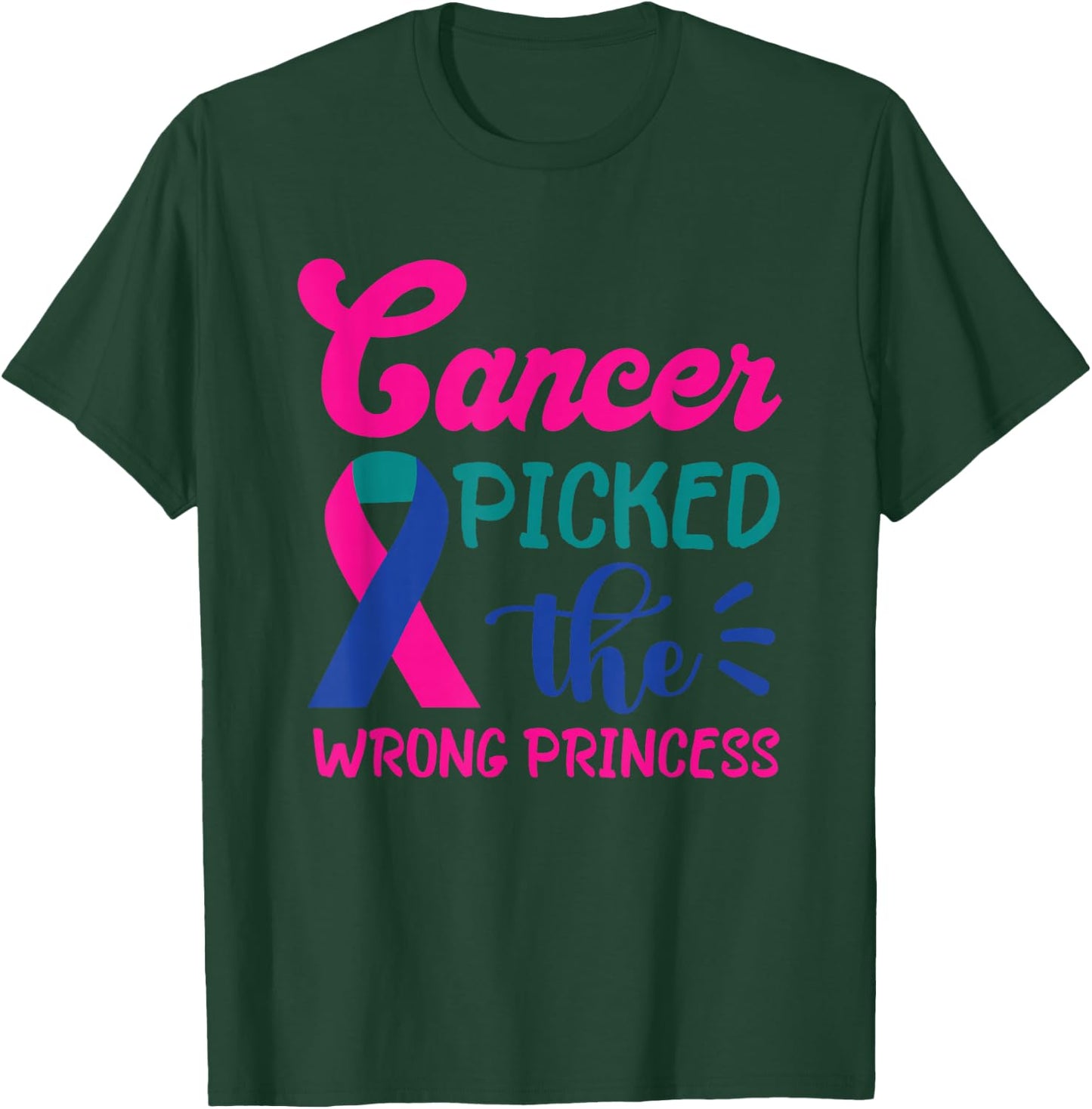 Thyroid Cancer Cancer Pick The Wrong Princess Thyroidectomy T-Shirt - T-Shirt | Forest