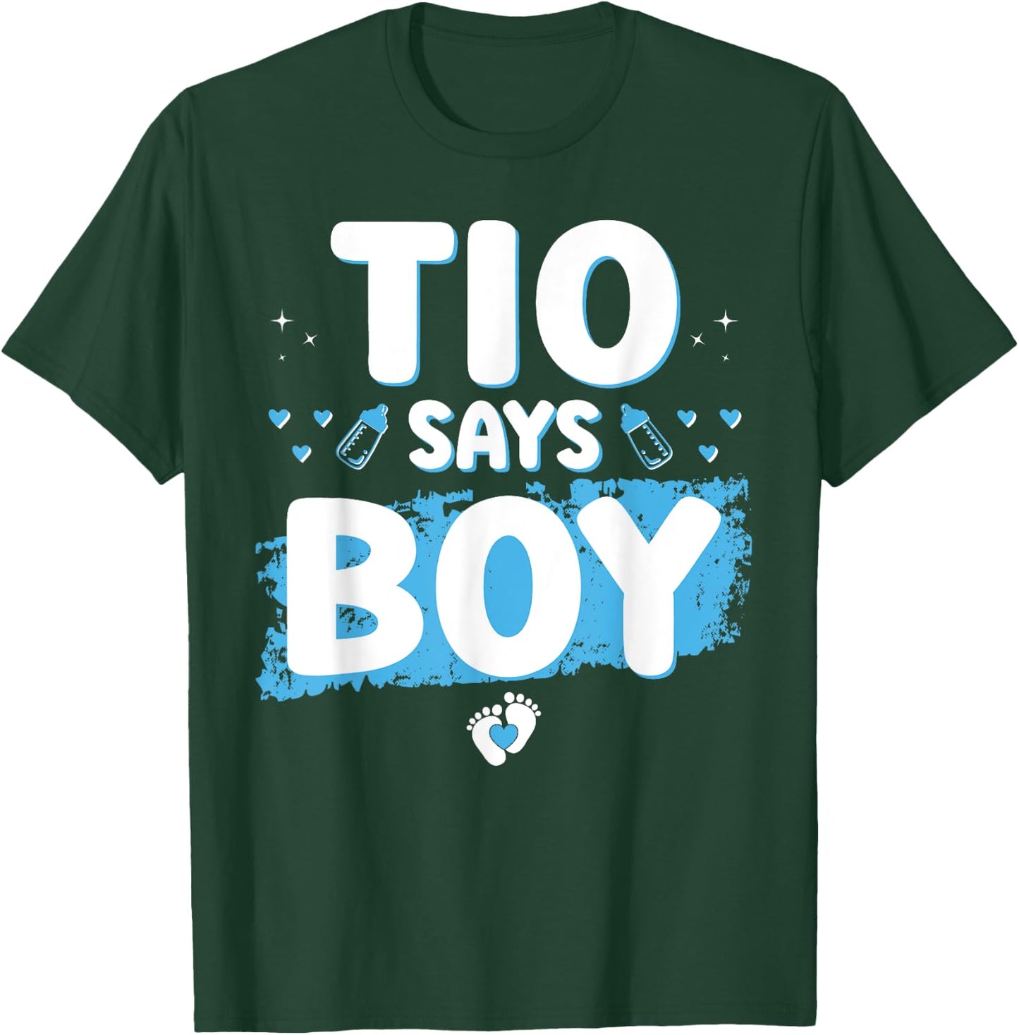 Gender Reveal Tio Says Boy Baby Shower Party Matching Uncle T-Shirt - T-Shirt | Forest