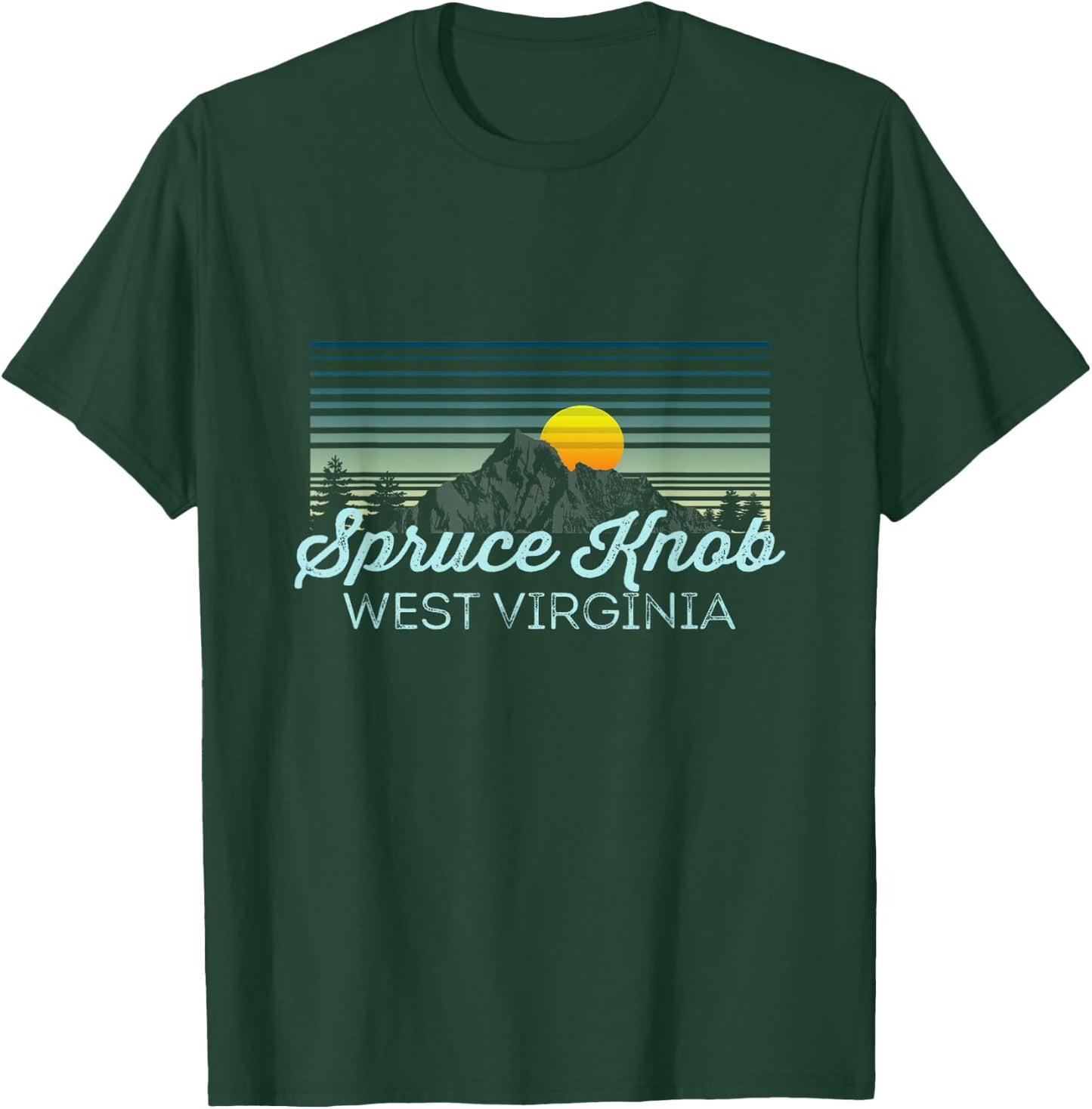 Spruce Knob Retro Clothes & Gear - Spruce Knob Souvenir T-Shirt - T-Shirt | Forest