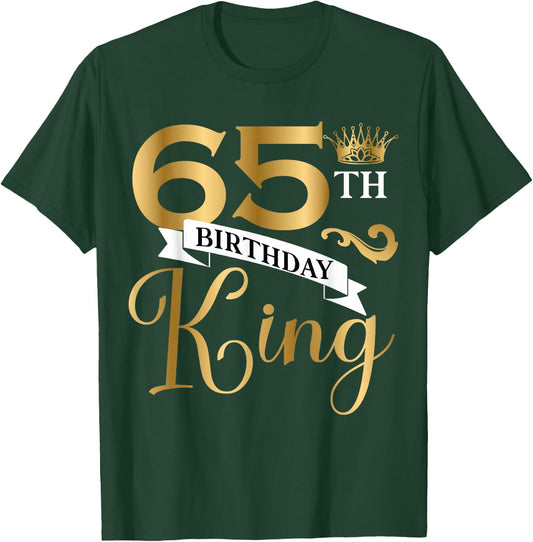 65 Year Old Birthday King Husband 65th B-Day Family Matching T-Shirt - T-Shirt | Forest
