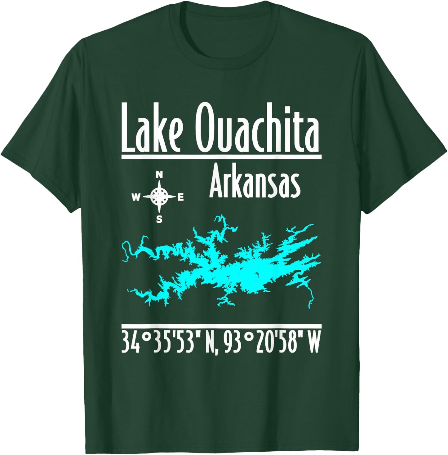 Modern Lake Ouachita, Arkansas T-Shirt - T-Shirt | Forest