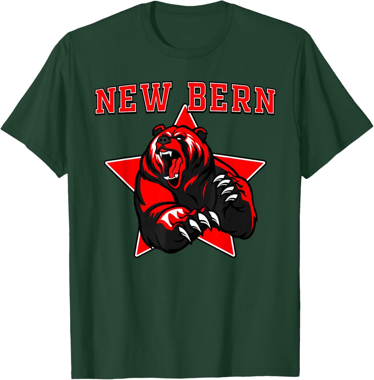 New Bern Bears High School Team Spirit T-Shirt - T-Shirt | Forest
