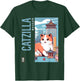 Catzilla Japanese Funny Cat Kawaii Parody Vintage Catzilla Men Women Kids T-Shirt - T-Shirt | Forest
