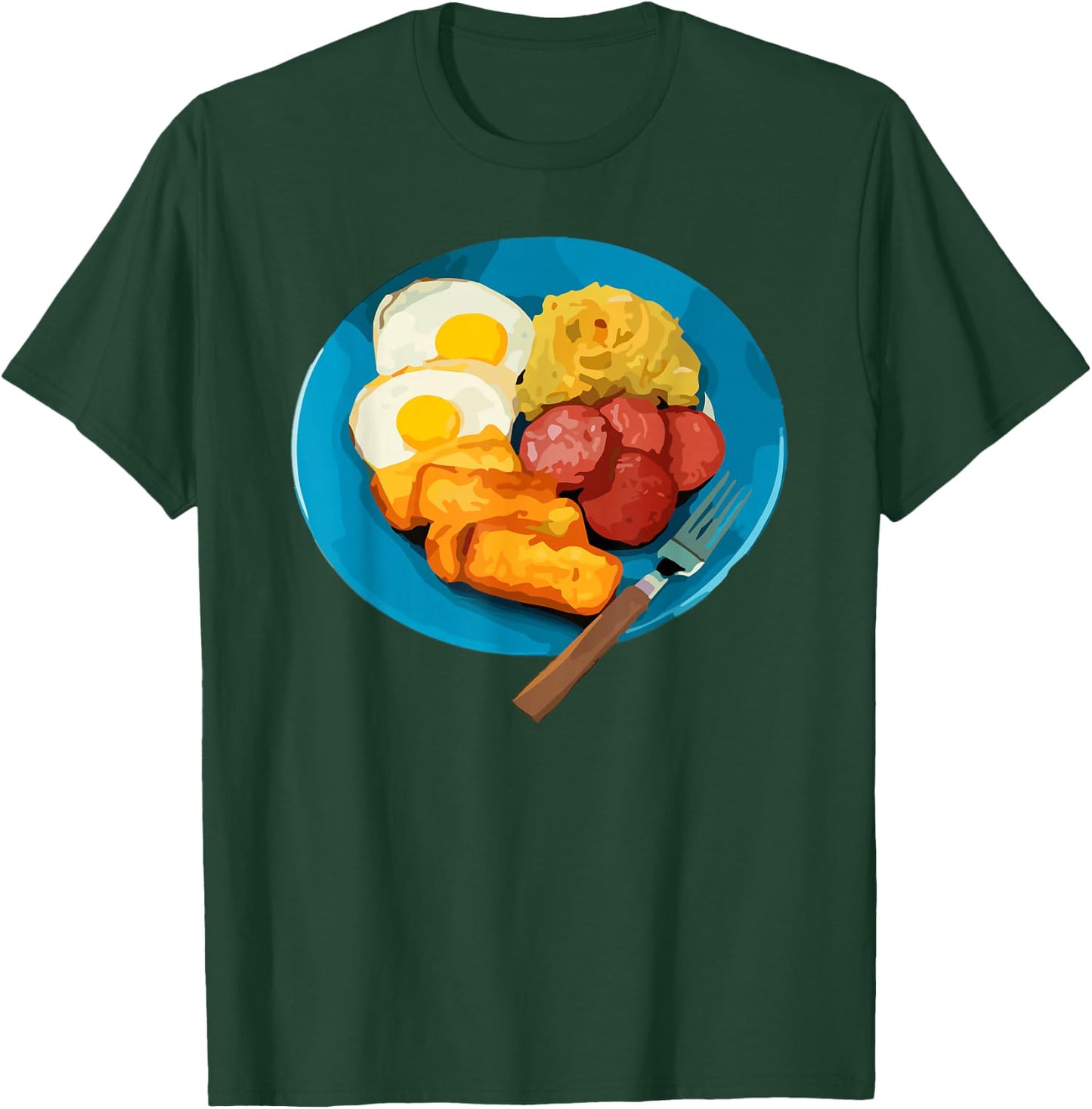 Fun Mangú Salami Queso Frito Dominican Republic Popular Food T-Shirt - T-Shirt | Forest