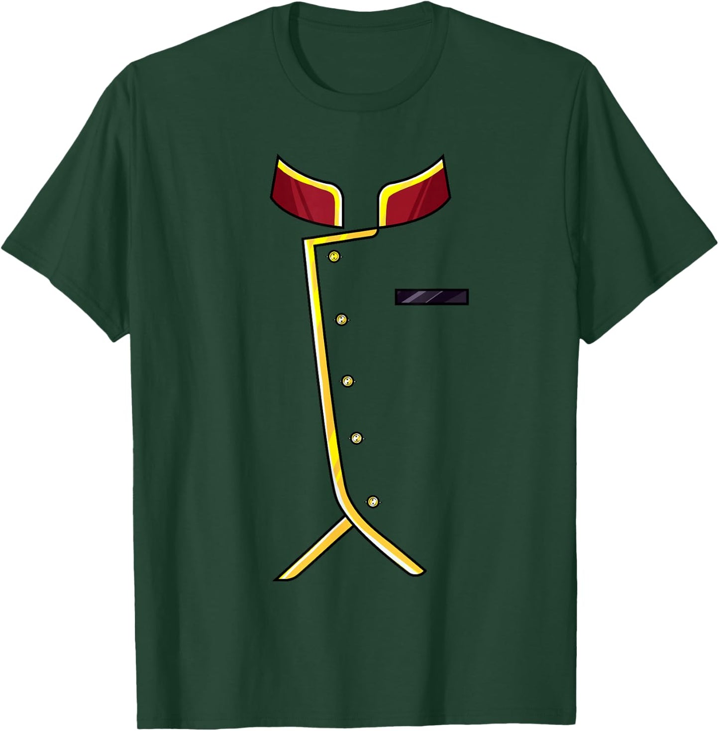 Hotel Bellhop Easy Lazy Funny Halloween Costume Cosplay Red T-Shirt - T-Shirt | Forest