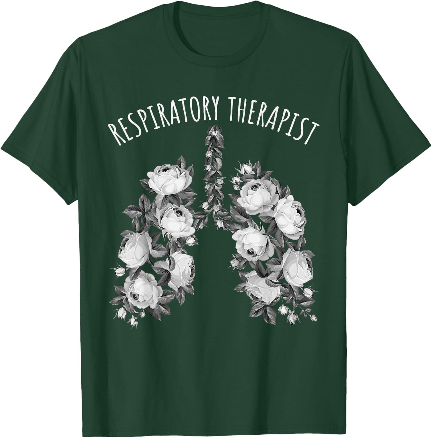 Respiratory Therapist Valentines Artistic Flowers T-Shirt - T-Shirt | Forest