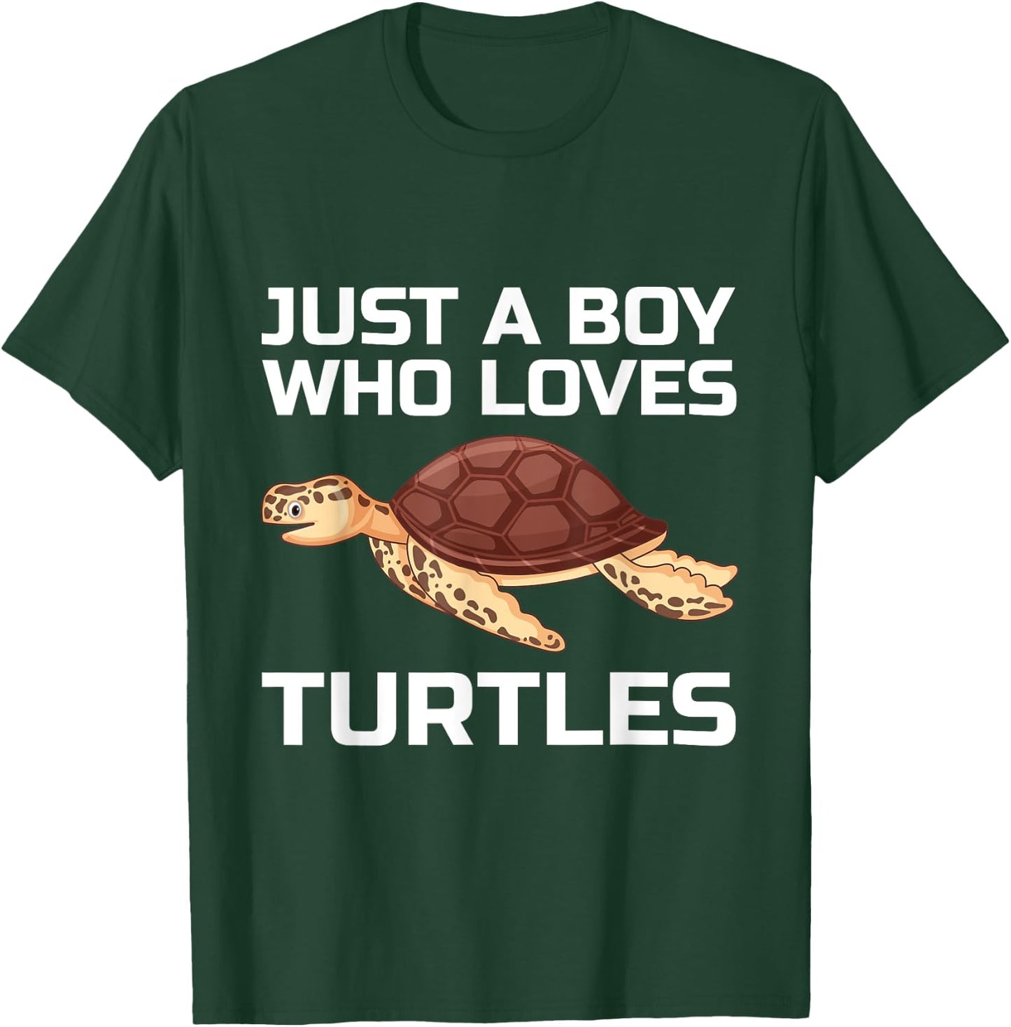 Funny Sea Turtles Design For Boys Kids Men Tortoise Lover T-Shirt - T-Shirt | Forest