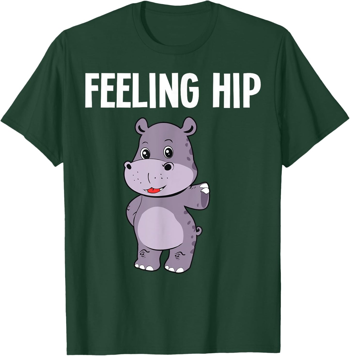 Funny Hippopotamus Designs For Kids Toddlers Hippo Lovers T-Shirt - T-Shirt | Forest