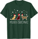 Golden Retriever Merry Christmas Plaid Leopard Dog X-Mas T-Shirt - T-Shirt | Forest