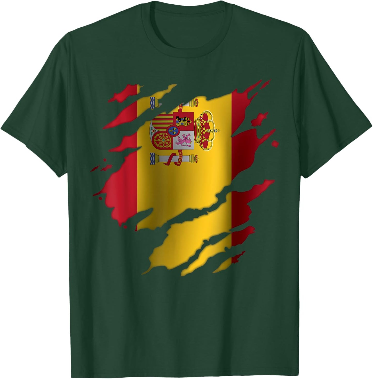 Spain Spanish Flag Heritage T-Shirt - T-Shirt | Forest