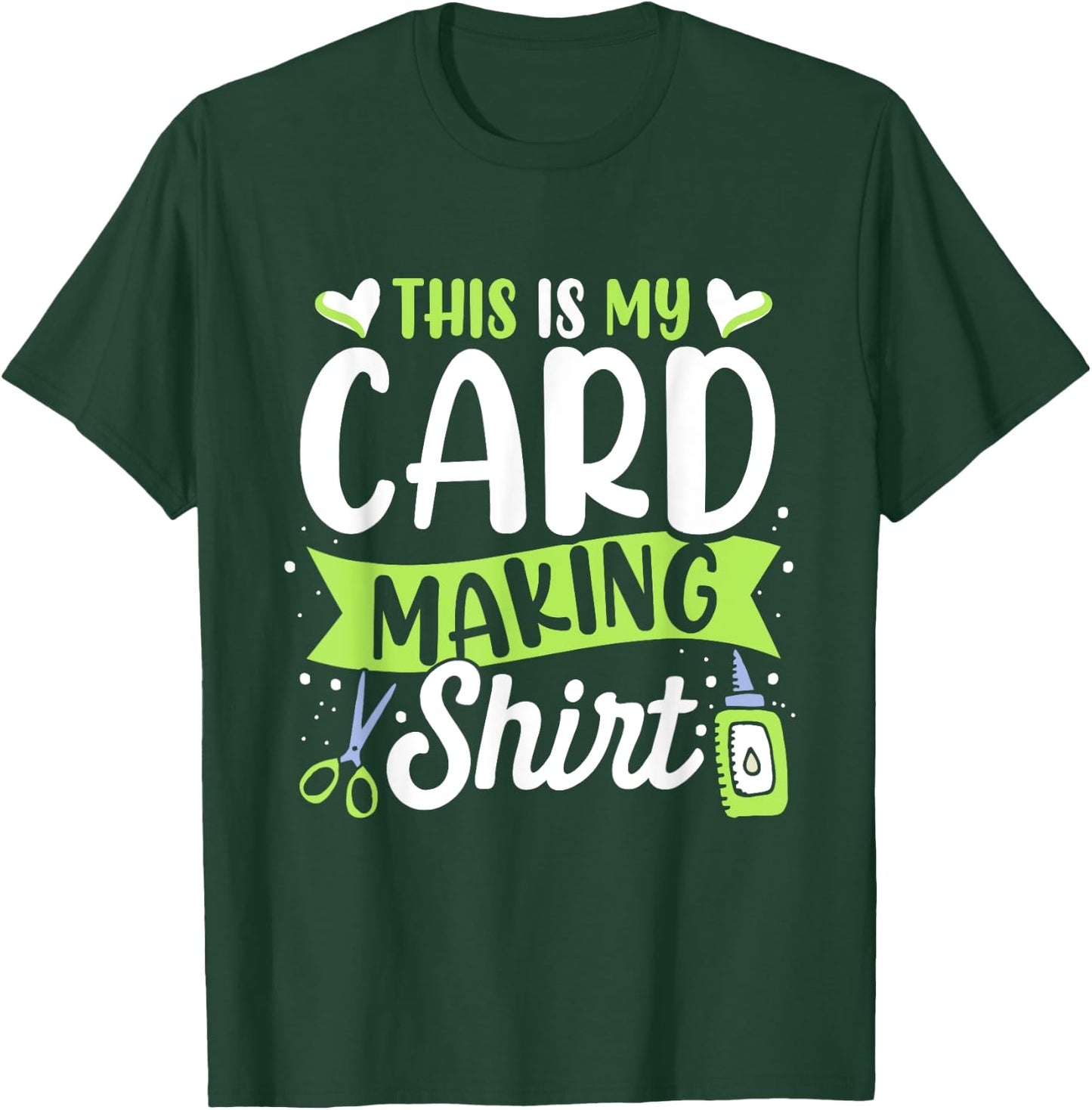 Handmade Card Gift Ideas Cardmaking Lover , Women's, Short Sleeve, Small, Black, Card Making Themed, Cute and Funny Themed Design T-Shirt - T-Shirt | Forest