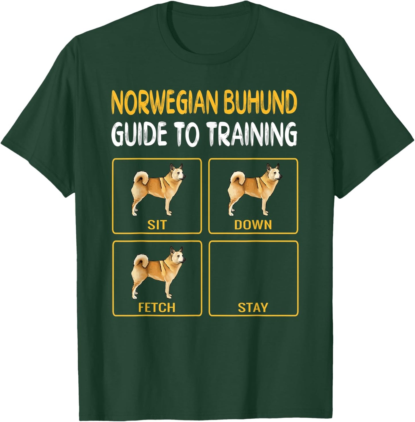 Norwegian Buhund Guide To Training Dog Obedience Women Kids T-Shirt - T-Shirt | Forest