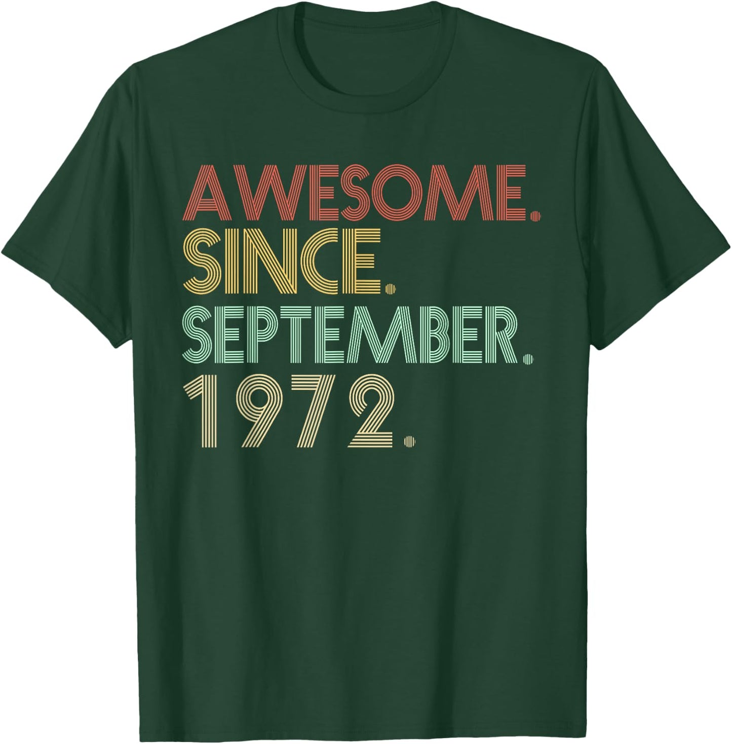 49th Birthday- 49 Years Old Awesome Since September 1972 Men T-Shirt - T-Shirt | Forest
