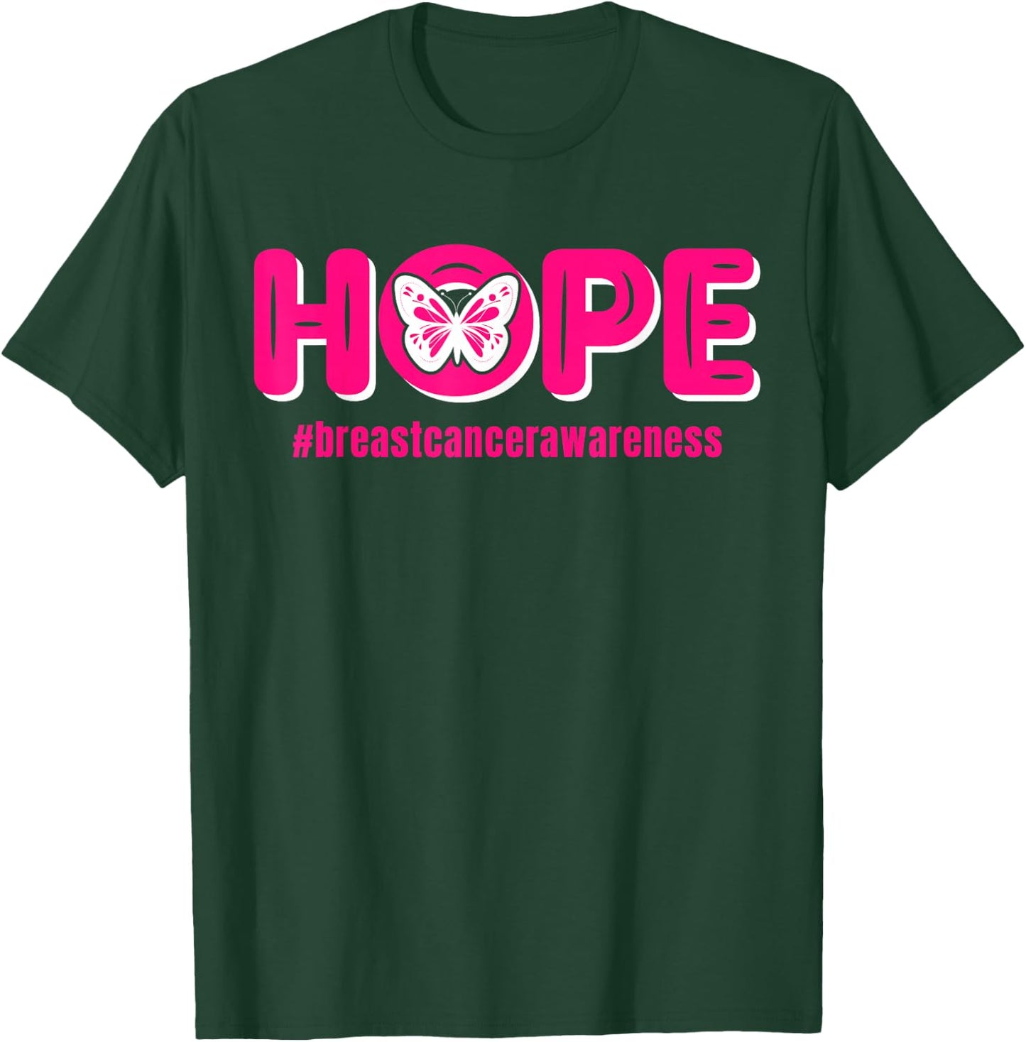 Breast Cancer Awareness Month Pink Butterfly | & T-Shirt - T-Shirt | Forest