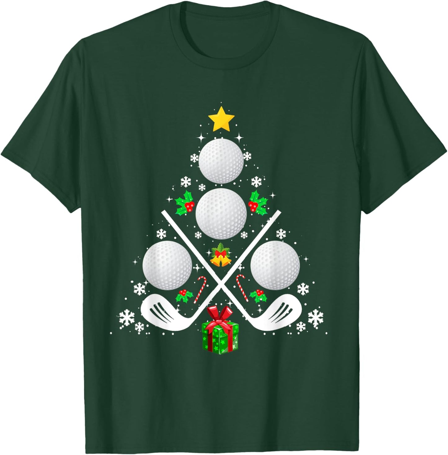 Golf Equipment Christmas Tree Christmas Golf T-Shirt - T-Shirt | Forest